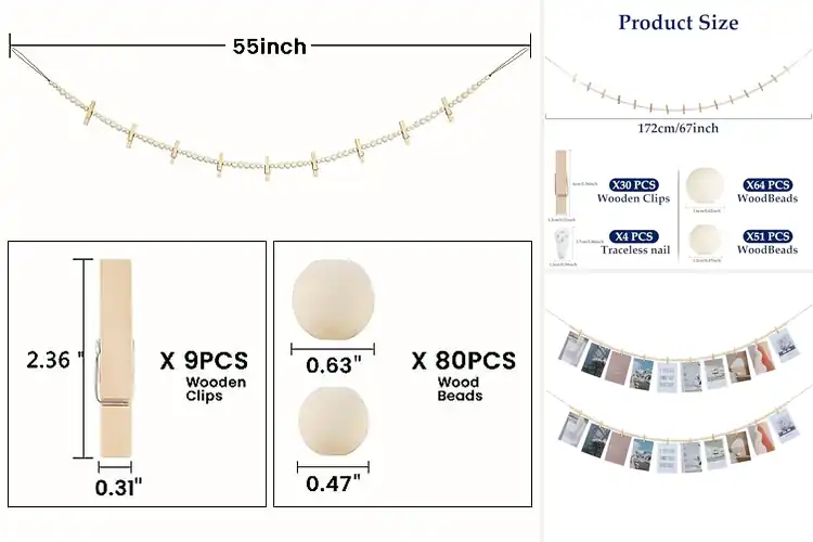 Detailed view of Best Beaded Garland Photo Displays