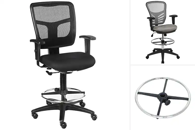 Detailed view of Best Ergonomic Seating With Chrome Foot Rings