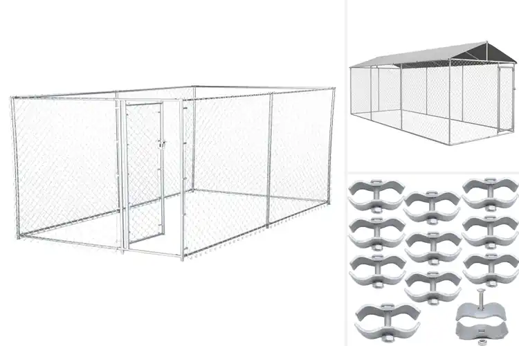 Detailed view of Best Galvanized Chain Link Dog Kennels