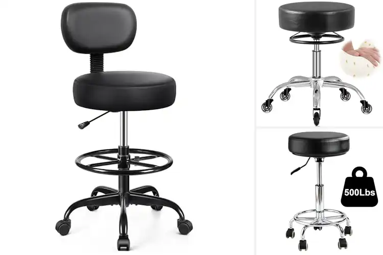 Detailed view of Best Lab Stools With Casters for Ultimate Comfort & Mobility
