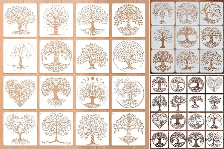 Detailed view of Best Tree Of Life Stencils